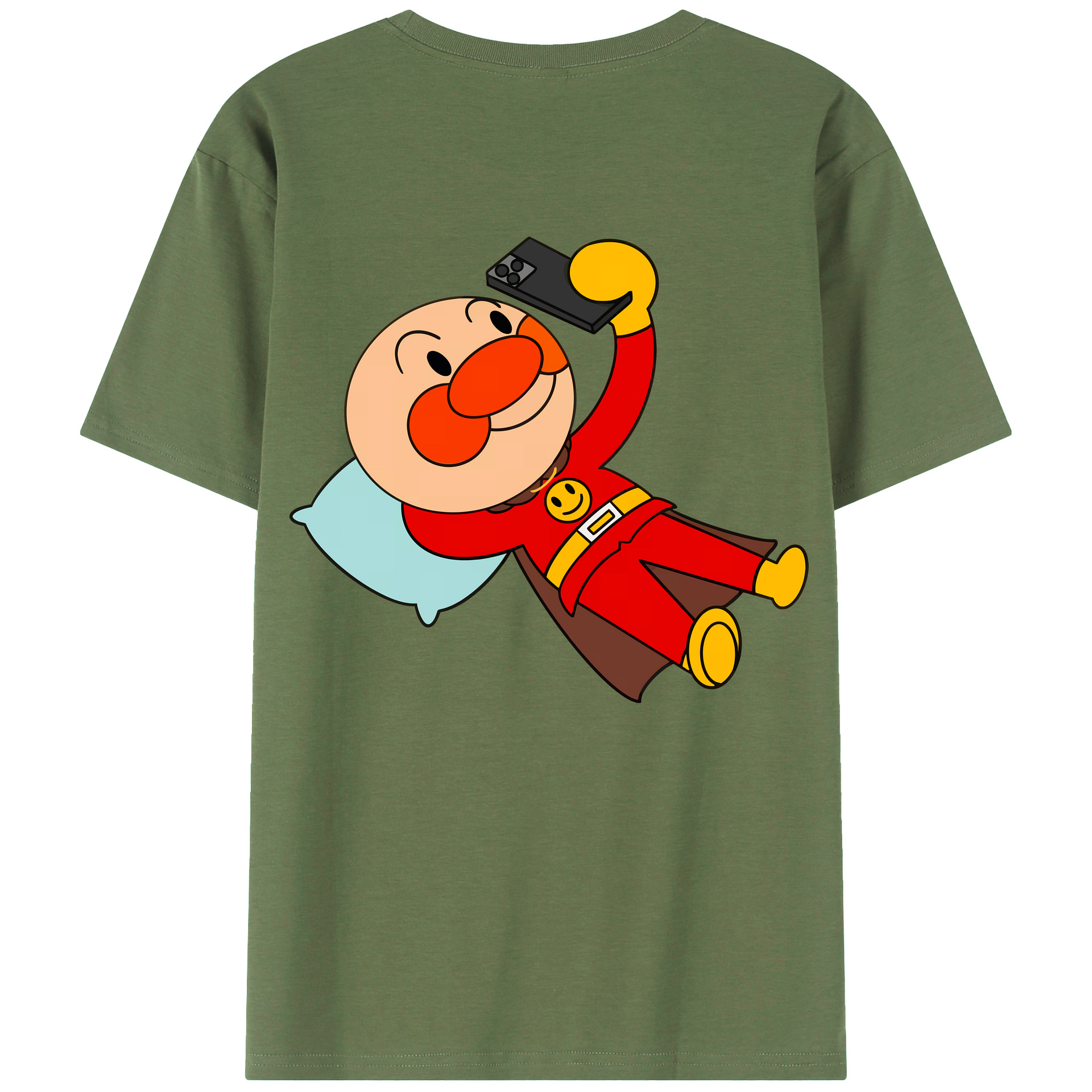 （画像用） アンパンマン Anpanman 綿100％ メンズ半袖Tシャツ（バックプリント） 通気性